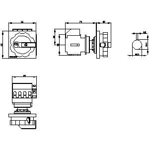 Siemens 3LD2054-1TP53 Basic Devices Disconnecting Switch for Industrial Power Control