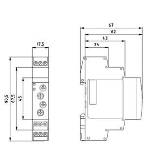 Timing Relay with ON-Delay and Protect Feature 7PV1512-1AP30 1 Change-Over Relay