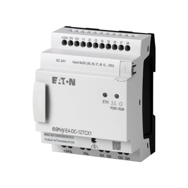 EASY-E4-DC-12TCX1 CPU 8DI 4AI 4DO 24V DC Power Ethernet Interface Miniature Design