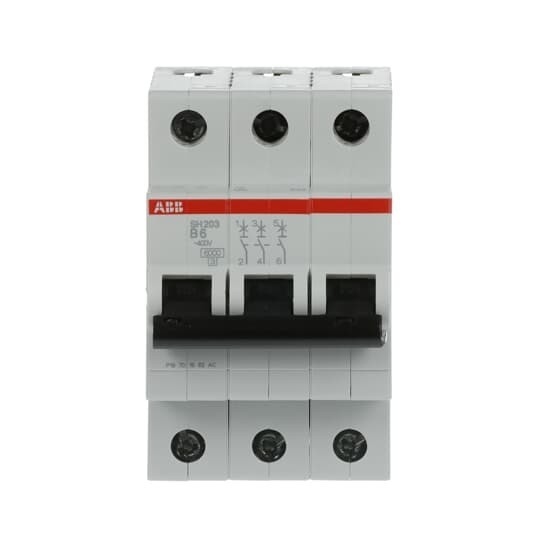 MCB SH203-B6 Miniature Circuit Breaker Rated Frequency Hz 50 Number of Pole 3 6 A