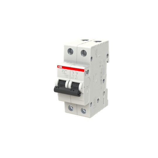 2P MCB SH202-C6 Miniature Circuit Breaker Rated Voltage 220 C 6 A Number of Pole