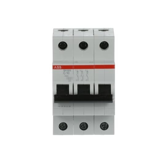 MCB SH203-C10 Miniature Circuit Breaker Number of Pole 3 Rated Frequency Hz 50 C 10 A