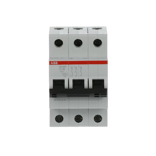 MCB SH203-C16 Miniature Circuit Breaker Number of Pole 3 16 A Rated Frequency Hz 50