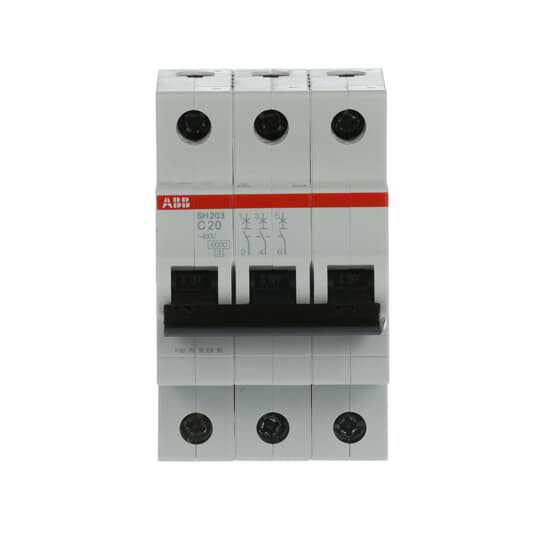 MCB SH203-C20 Miniature Circuit Breaker 3P Rated Current 20A Rated Frequency Hz 50