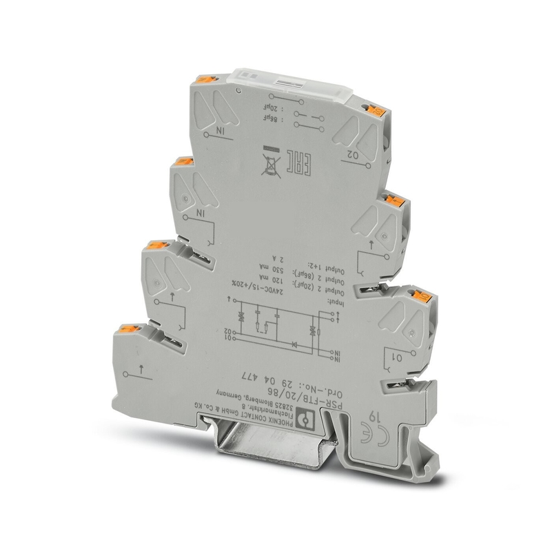 PSR-FTB/20/86 Filter Terminals with Safety Shutdown Contact Load and Coupling Relay