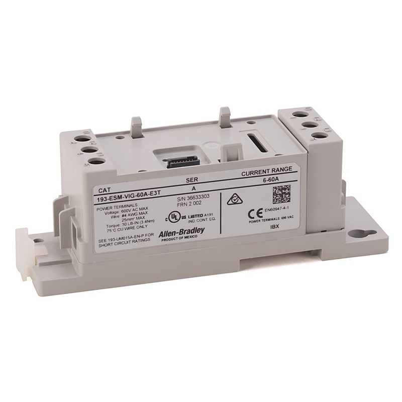 193-ESM-VIG-60A-E3T Overload Relays and Ground Fault Sensing Module for Advanced Panels