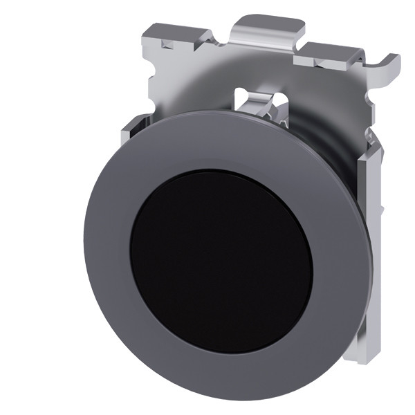 PLC 3SU1060-0JA10-0AA0 Metal Matt Unlighted Flat Button and Bezel Recessed Mounting Black SIRIUS ACT Pushbutton