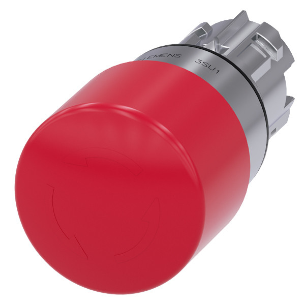 PLC 3SU1050-1GB20-0AA0 Metal Shiny Unlighted Emergency Stop Push Trigger Action for Safe