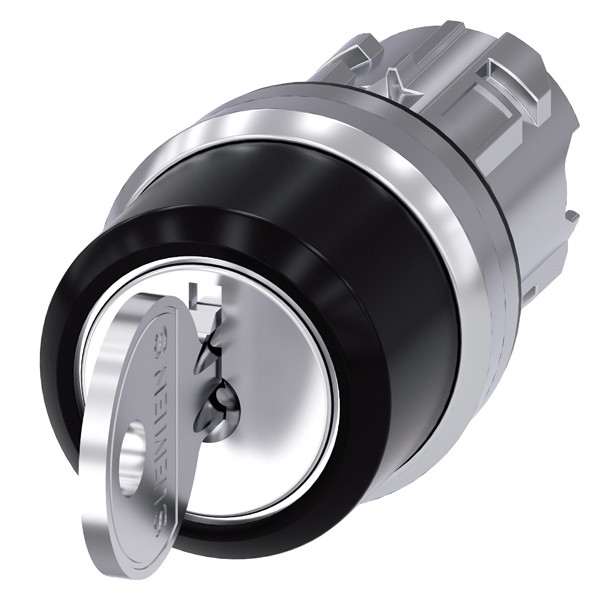 3SU1050-4BM01-0AA0 RONIS Metal Shiny Key Switch with 3 Positions and 2x45 SIRIUS ACT