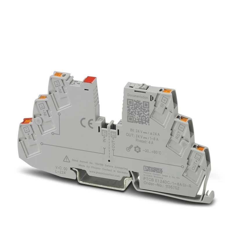 1 Pole 1135753 PTCB E1 24DC/1-4A SI-R Electronic Equipment Circuit Breaker with 24V DC