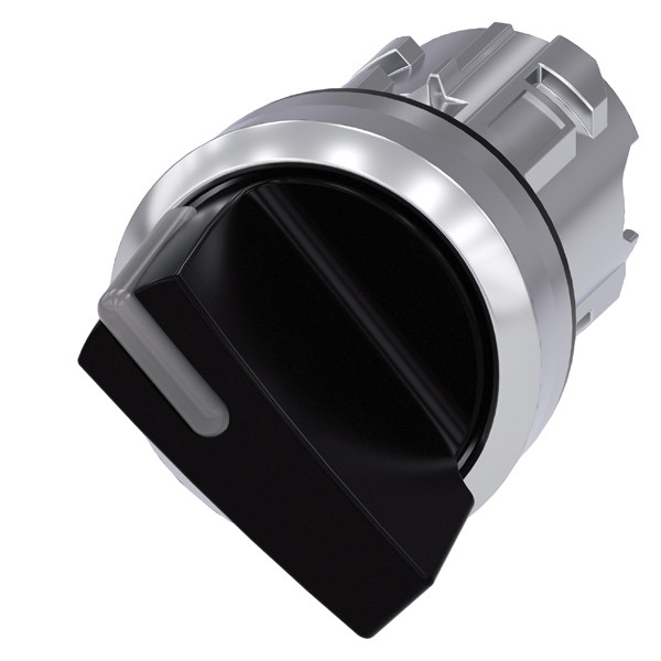 3SU1052-2BF10-0AA0 Metal Shiny Short Handle 2 Positions Maintained Black SIRIUS ACT Selector Switch