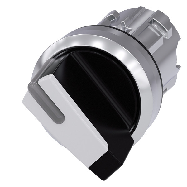 White Metal Short Handle 2-Position Maintained Selector Switch 3SU1052-2BF60-0AA0