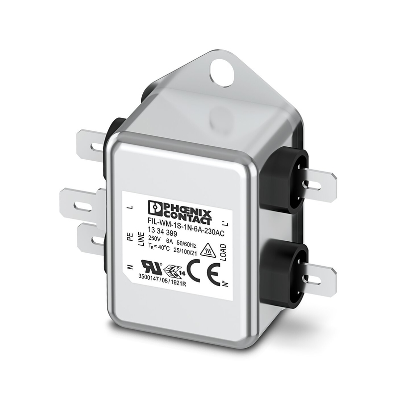 230AC EMC Filter FIL-WM-1S-1N-6A-50 Hz 60 Hz Voltage Rating AC Nominal Center Frequency