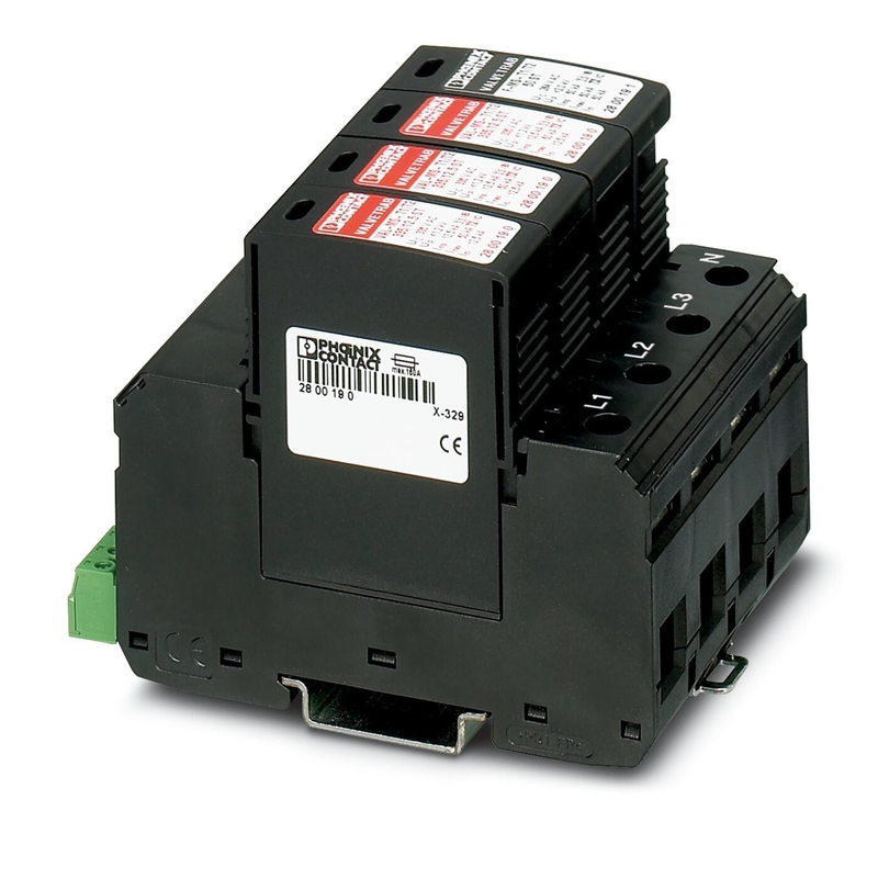 Protection 2800183 VAL-MS-T1/T2 335/12.5/3 1-FM Class 1/2 Lightning/Surge Protector