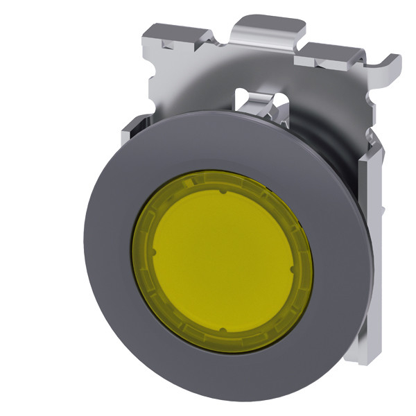 PLC 3SU1061-0JB30-0AA0 Metal Matt Lighted Flat Button and Bezel for Recessed Mounting