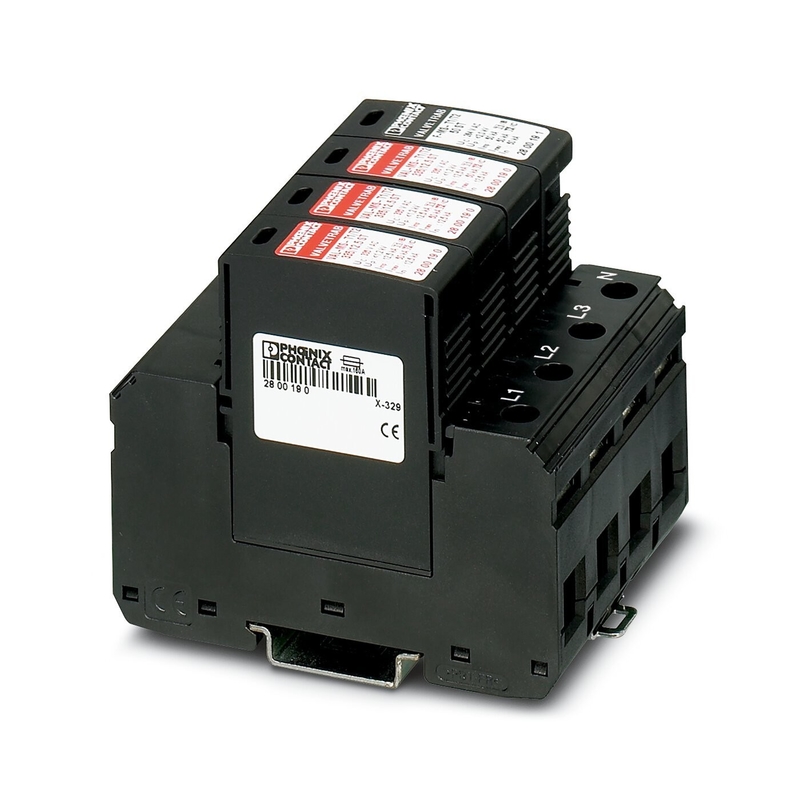 2800184 VAL-MS-T1/T2 335/12.5/3 1 1/2 Class 1/2 Lightning/Surge Protector for 4 Poles