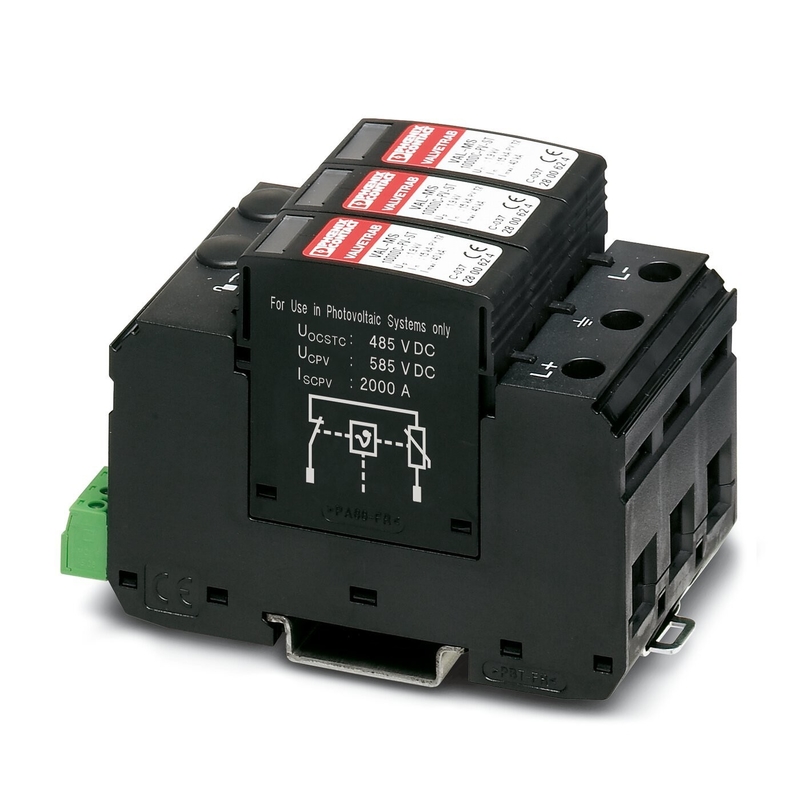 2 Pole 2800627 VAL-MS 1000DC-PV/2 V-FM Type 2 Surge Protector for Top- Performance