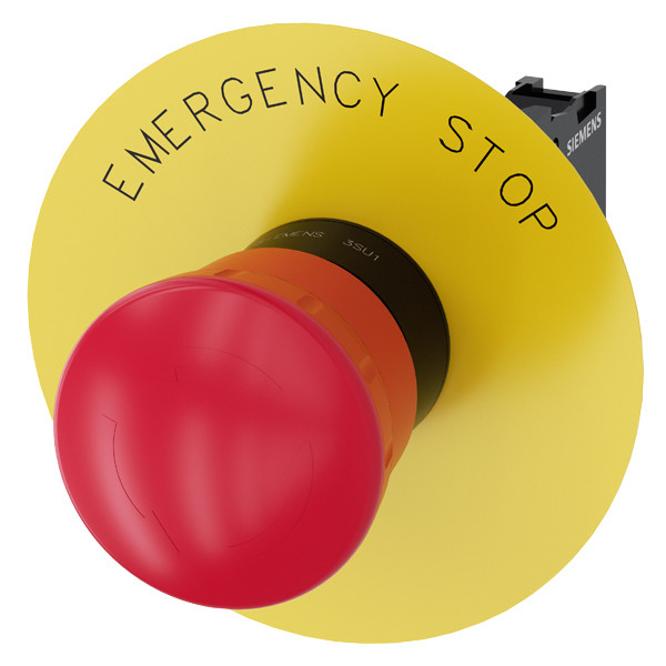 3SU1100-1HB20-1CG0 Emergency Stop Push Trigger Action SIRIUS ACT Complete Unit Mushroom Pushbutton