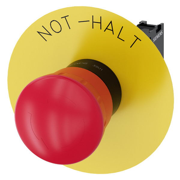 Durable 3SU1100-1HB20-1CH0 Emergency Stop Push Trigger Action SIRIUS ACT Complete Unit Mushroom Pushbutton