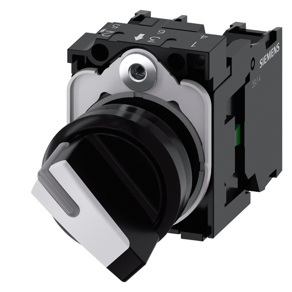 Plastic Short Handle Selector Switch 3SU1100-2BF60-1MA0 for 2 Positions in SIRIUS ACT
