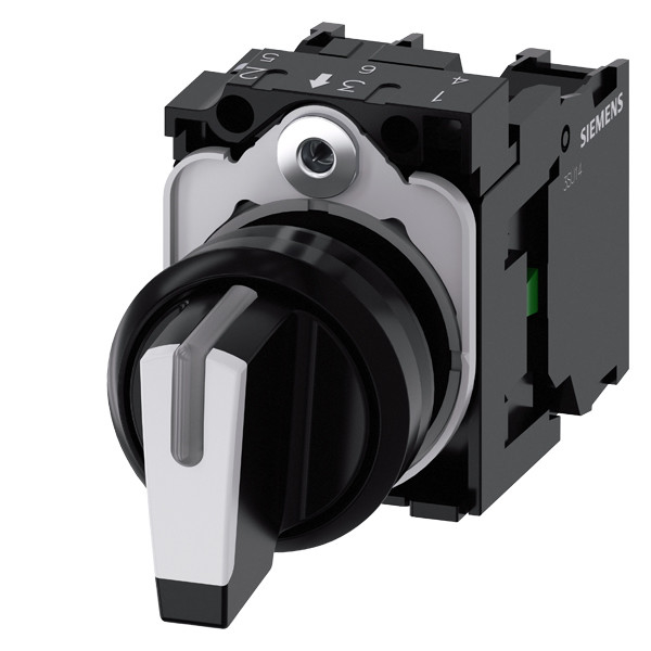 3SU1100-2BL60-1NA0 Short Handle Plastic Selector Switch for SIRIUS ACT Complete Unit