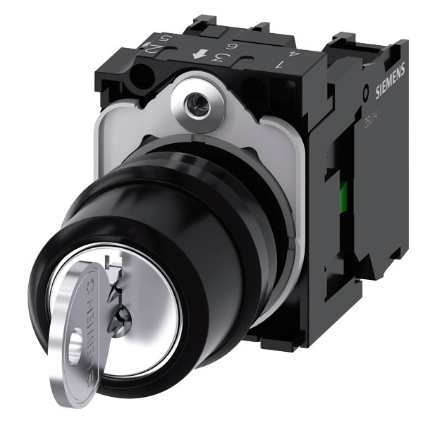3SU1100-4BL11-1NA0 RONIS Plastic SIRIUS ACT Complete Unit with 3-Position Key Switch