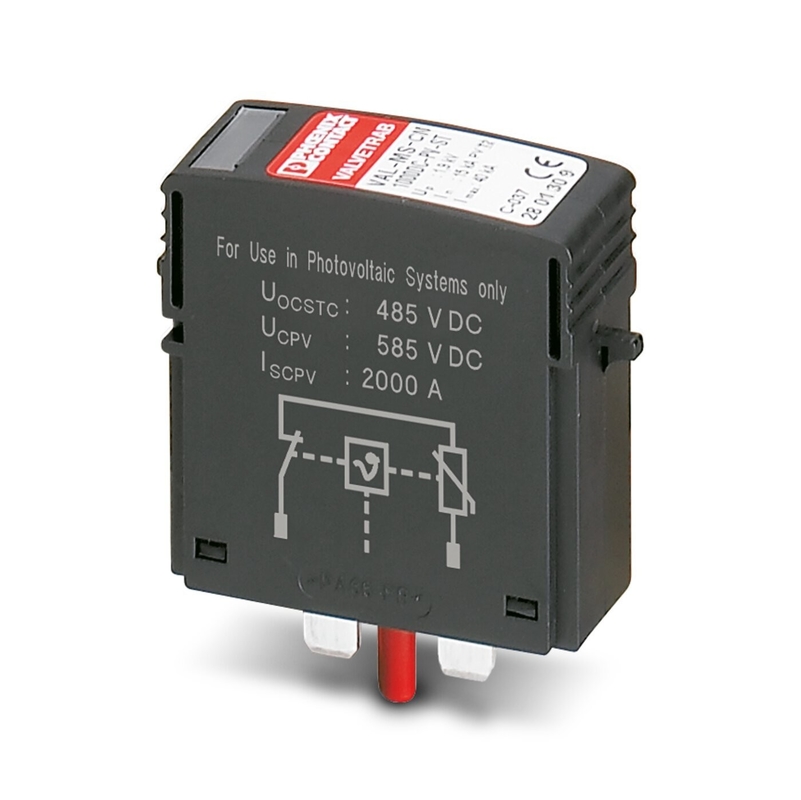 VAL-MS-CN 2801309 2 Pole 1000DC-PV-ST Type 2 Surge Protector with 450V Rated Voltage