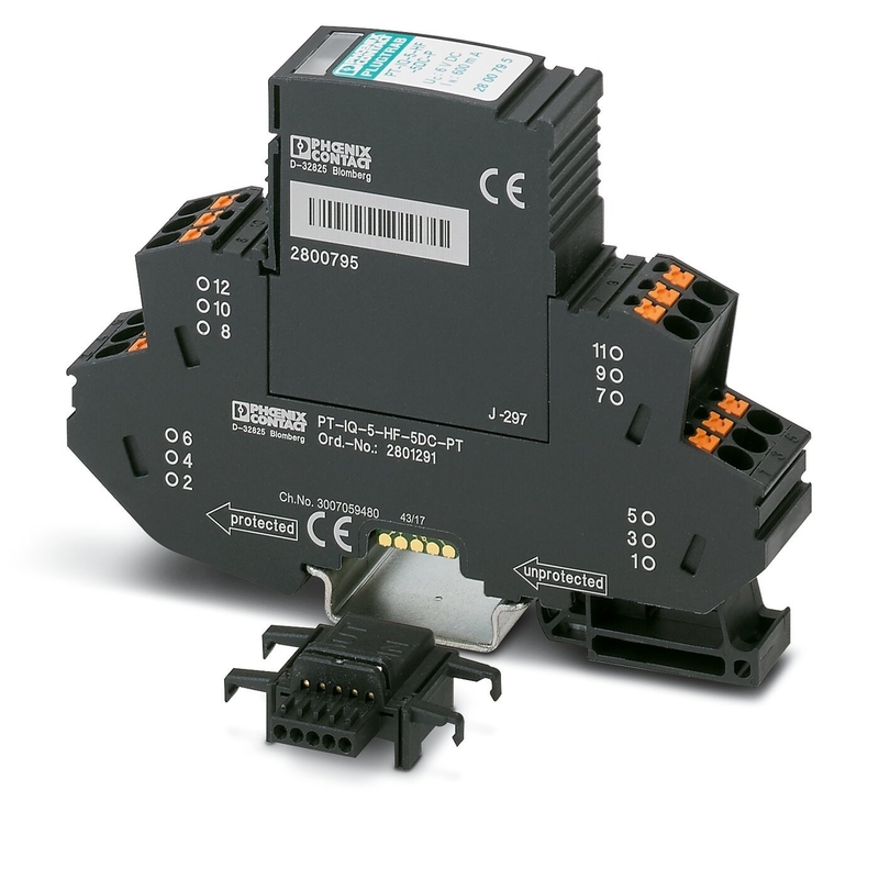4 Pole 2801291 PT-IQ-5-HF-5DC-PT Surge Protector for 24 V DC Rated Voltage