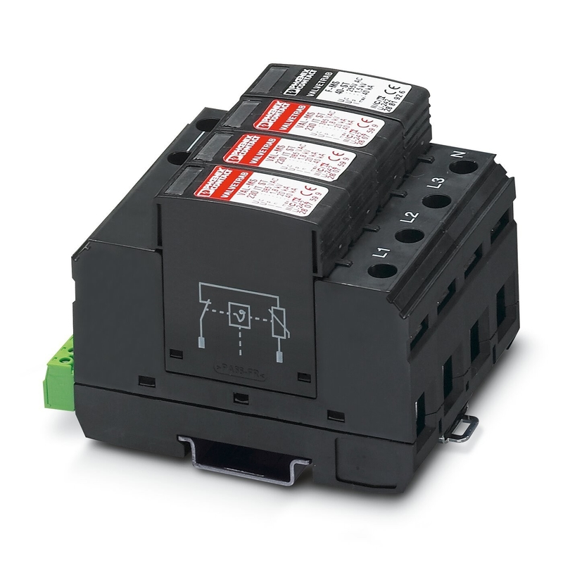 230 V AC Rated 2838199 VAL-MS 230/3 1 FM Type 2 Surge Protector with 4 Poles
