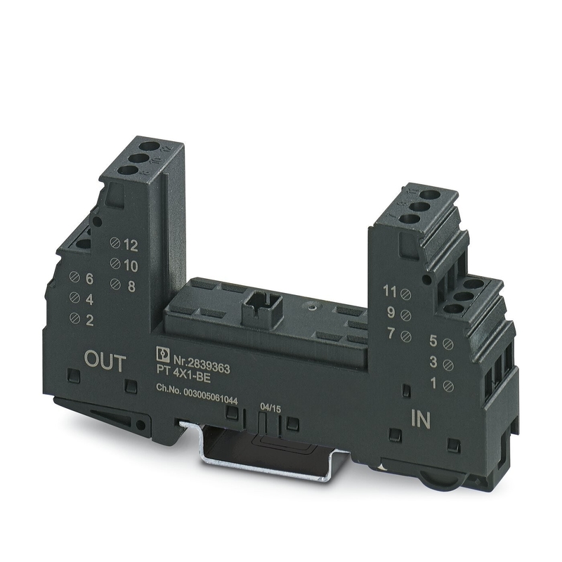 1 Pole 2839363 PT 4X1-BESurge Protector Base Rated Voltage 4X1-BE for Industrial Safety