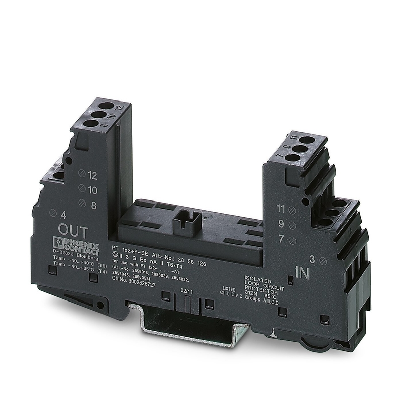 48 V DC Rated Voltage Surge Protector Base 2856126 PT 1X2 F-BE with 1 Pole