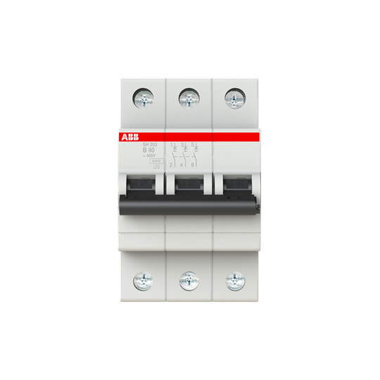 MCB SH203-B40 Miniature Circuit Breaker 3P B 40A BCD Curve B Rated Frequency Hz 50 Easy