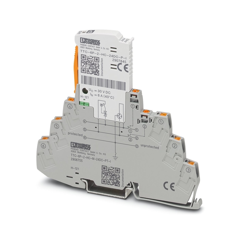 TTC-6P-2-HC-M-24DC-PT-I Surge Protector 2 Pole and 24V DC Rated Voltage for Protection