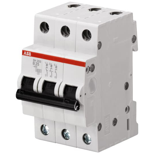 MCB SH203-B63 Miniature Circuit Breaker Number of Pole 3 B 63A Rated Frequency Hz 50