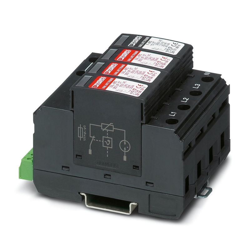 4 Pole 350V AC Rated VAL-MS 350VF/3 1-FM Type 2 Surge Protector 2858632 for Equipment