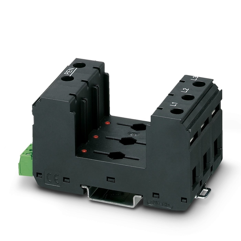 250V AC Rated VAL-MS/3 0-BE/FM Type 2 Surge Protector Base with 3 Pole Performance