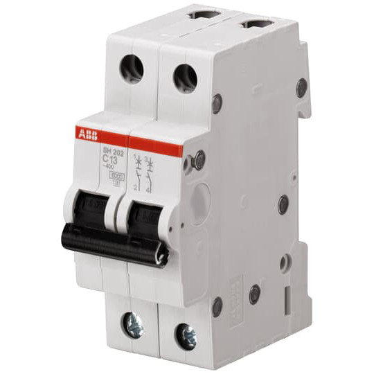 Compact Design MCB SH202-D25 Miniature Circuit Breaker 2P D Rated Current 25A 220V