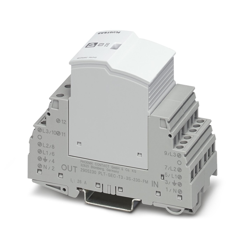 5V AC ... 250V AC 125V DC 200mA DC 2905348 VAL-SEC-T2-1S-175-FM Type 2 Surge Protector