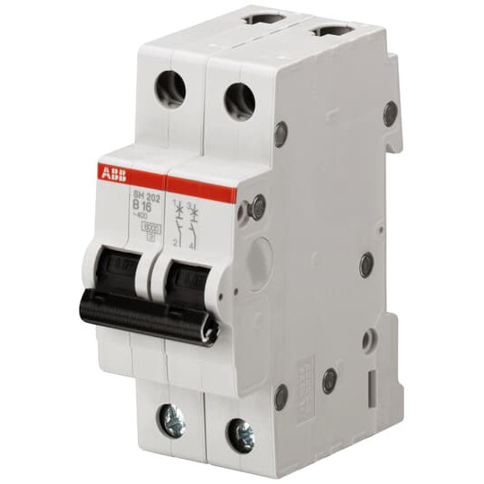 SH202-B16 Miniature Circuit Breaker 2P B 16 A 50Hz Frequency Rated for and Performance