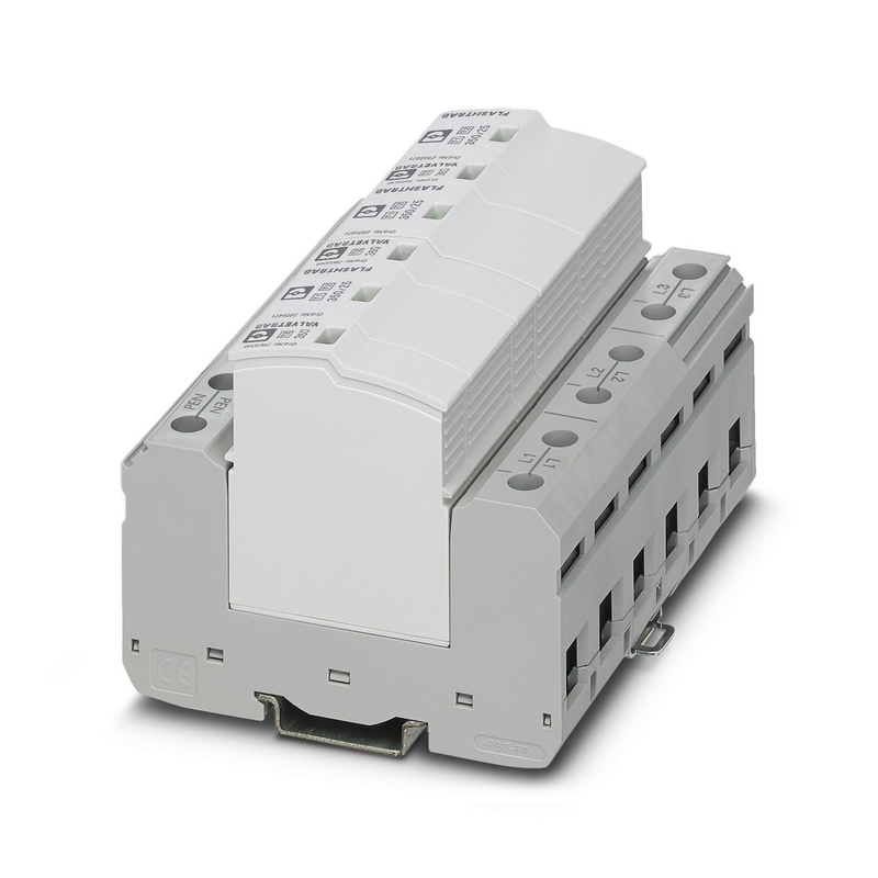 FLT-SEC-T1 T2-3C-350/25-FM Type 1 2 Combined Surge Protector 3 Poles Rated Voltage 350V