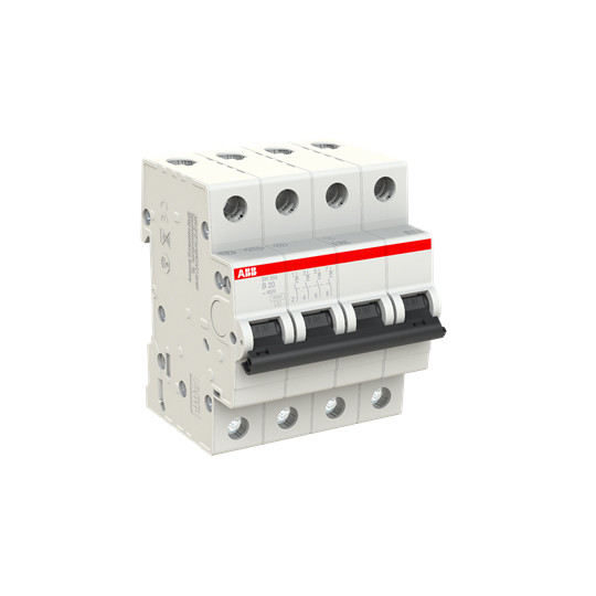 MCB SH204-B20 Miniature Circuit Breaker 4P 20A 220V 50Hz Rated Voltage and Frequency