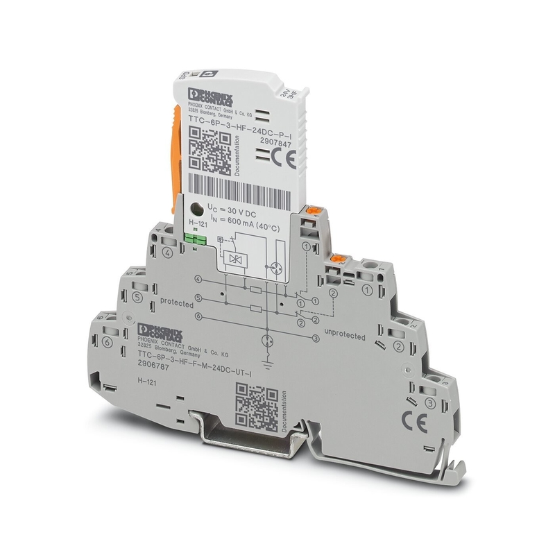 2906787 TTC-6P-3-HF-F-M-24DC-UT-I Surge Protector with 24 V DC Rated Voltage