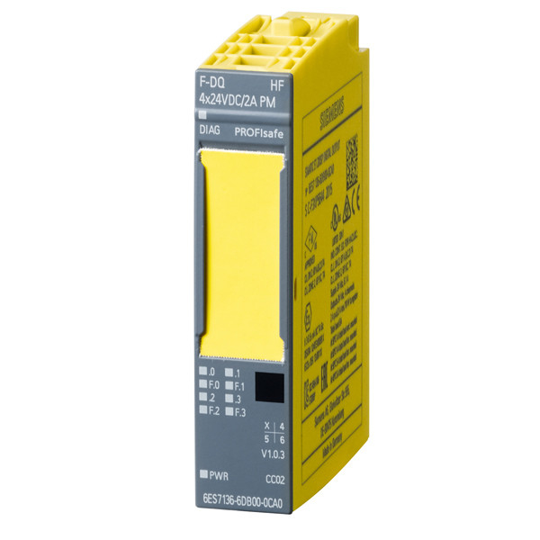 PLC 6ES7136-6DB00-0CA0 F-DQ HF 4x24VDC/2A Electronic Module for Industrial Automation