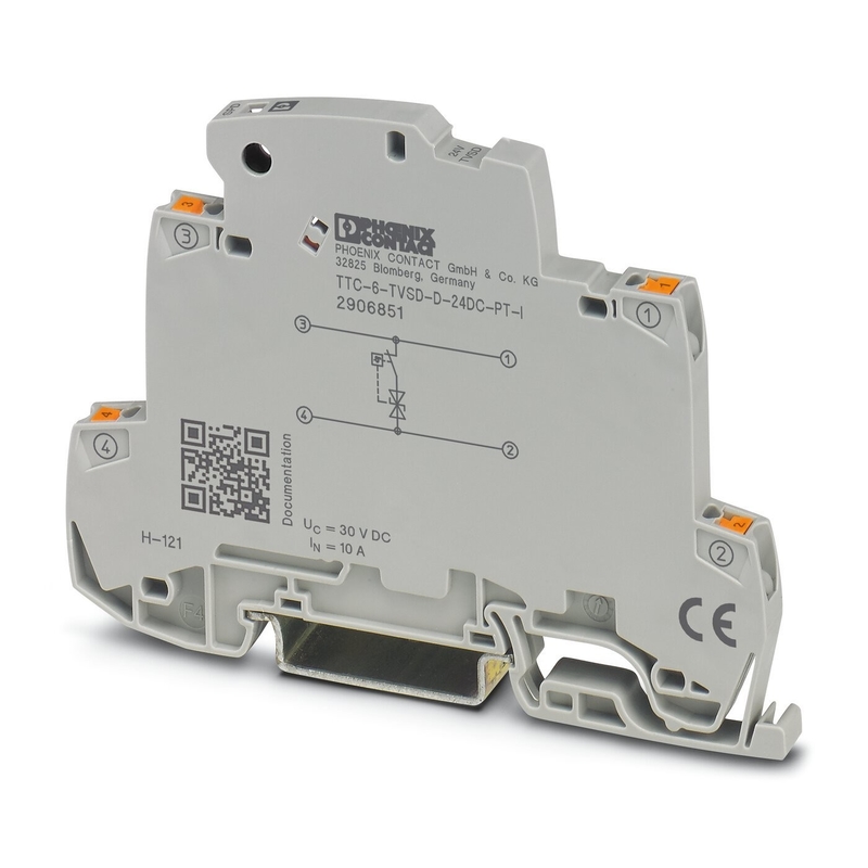TTC-6-TVSD-D-24DC-PT-I Phoenix Contact Surge Protector 2 Pole Rated Voltage 24 V DC