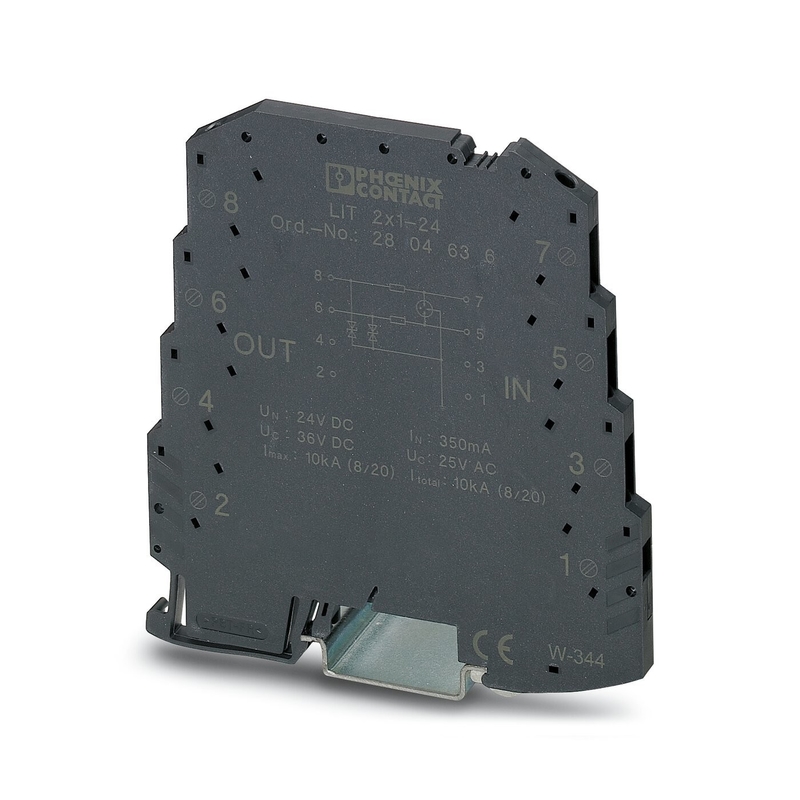 24V DC Rated Voltage 2 Pole Surge Protector for Phoenix Contact 2804649 LIT LIT 4X1-24