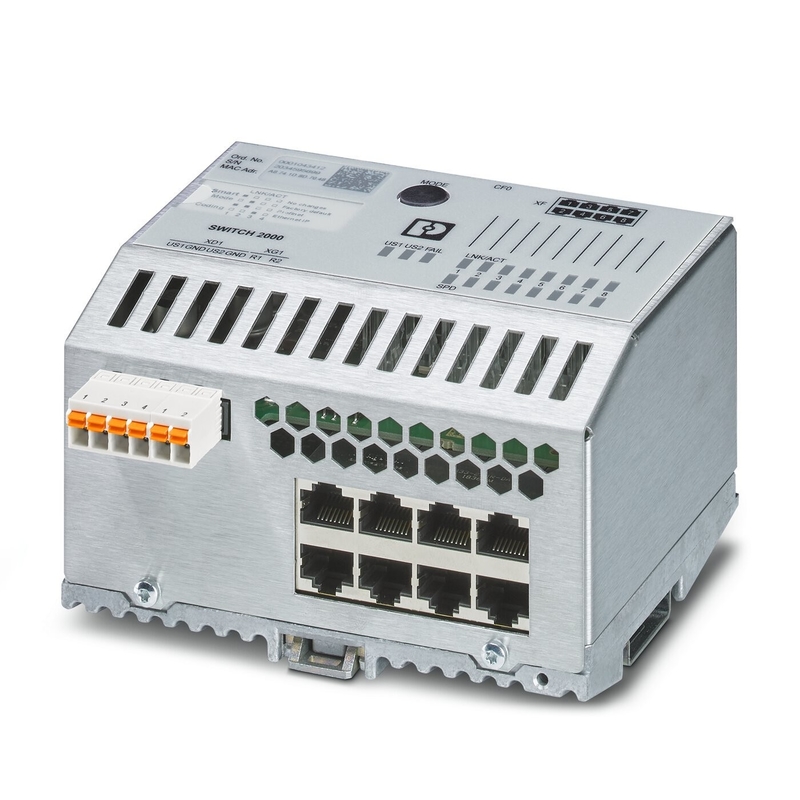 Industrial Ethernet Switch FL SWITCH 2408 IP65 Protection Level and EtherNet/IP Network
