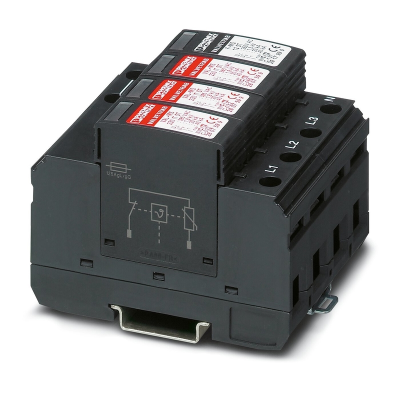 230V AC 4-Pole Surge Protector for VAL-MS 230IT/3 1-FM Industrial by Phoenix Contact