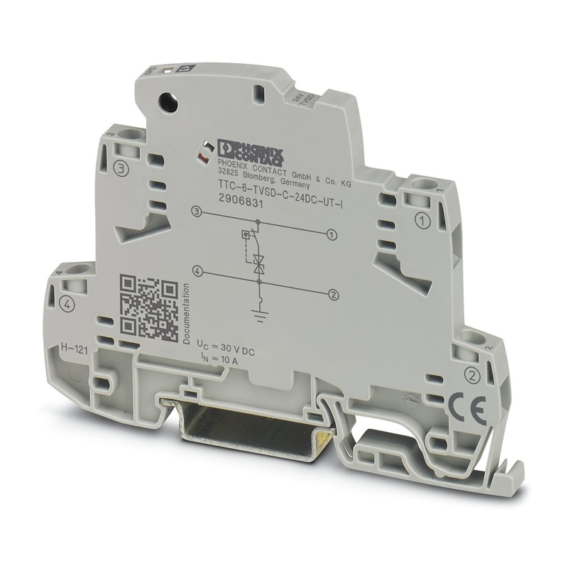 Phoenix Contact Surge Protector TTC-6-TVSD-C-24DC-UT-I 2906831 for 24 V DC Rated Voltage