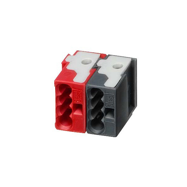 2-pole PLC 5WG1193-8AB01 Bus Terminal with 4 Plug-in Connectors in Red/Dark Gray