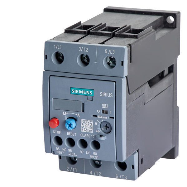 Siemens 3RU5136-4GB1 Overload Relay 40...50 A size S2 class 10 Sealed for Voltage Relay